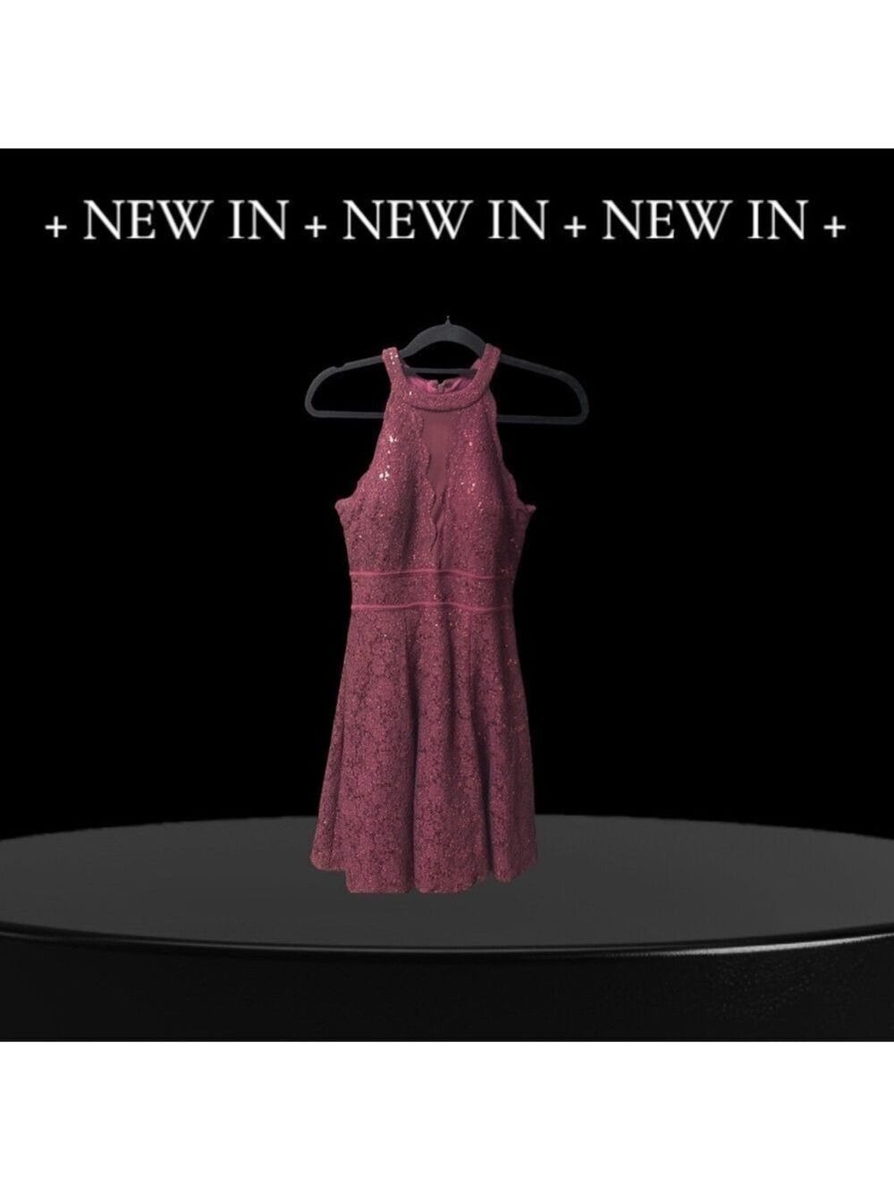 Morgan & Co. Wine Lace Holiday Dress NWT
